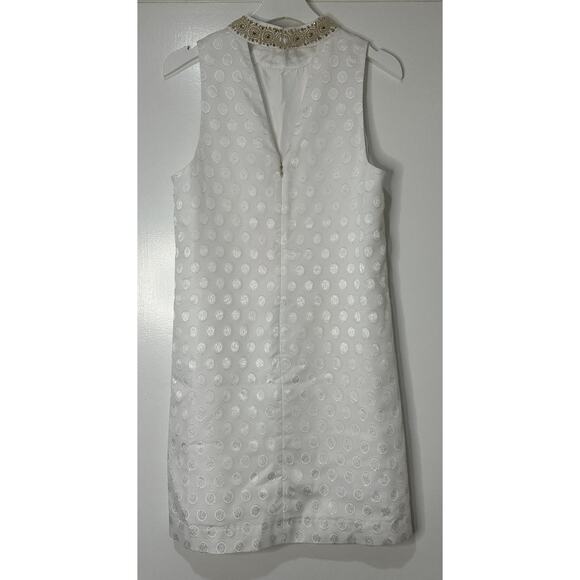 Lilly Pulitzer Brandi Shift Dress Resort White Size 10 NWT Collar Bead Glam Chic - Picture 11 of 16